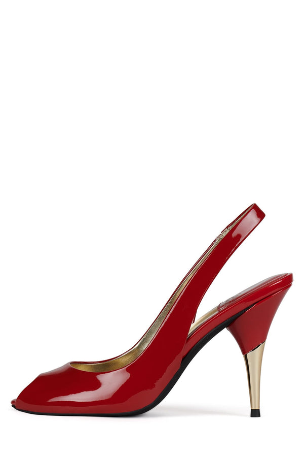 jeffrey campbell CHARIS Slingback Heel Red Patent Gold