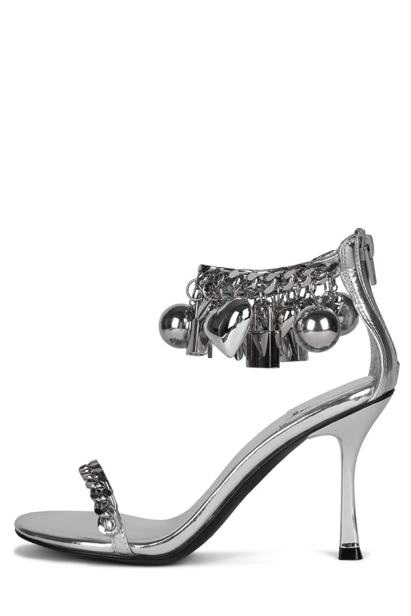 jeffrey campbell CHARMZ-CH Heeled Sandal Silver Silver