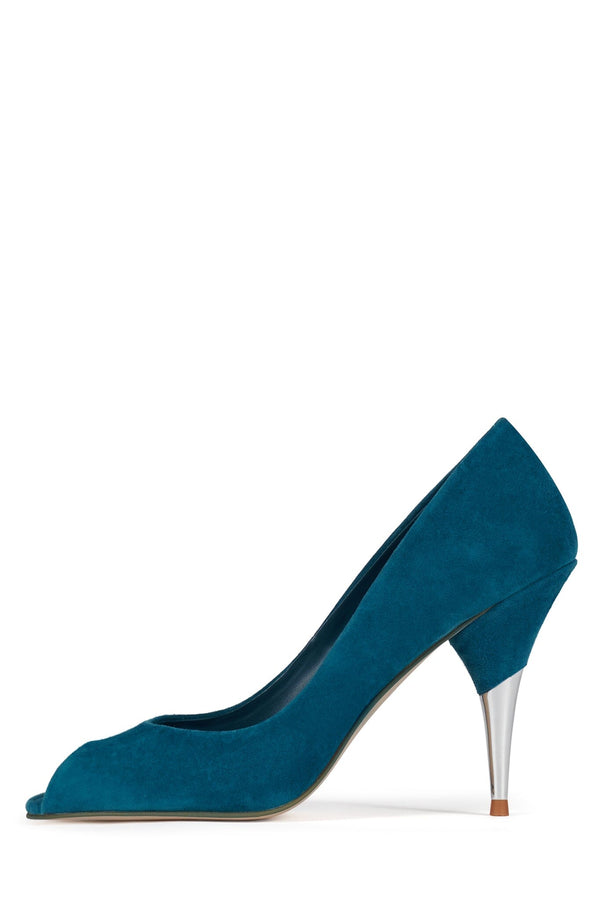 jeffrey campbell CHRISTI Pump Turquoise Suede Silver