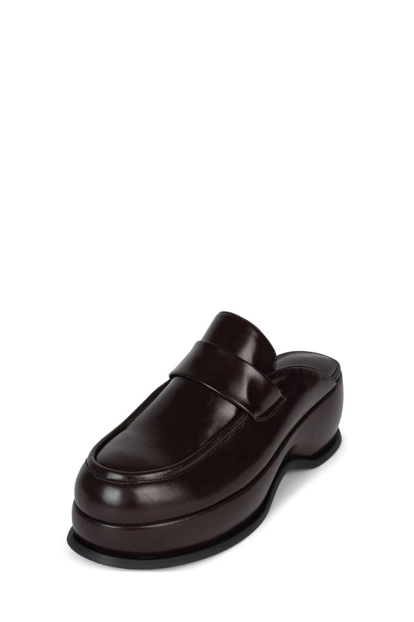 Jeffrey Campbell CITY-BOY Platform Loafer Brown Shiny