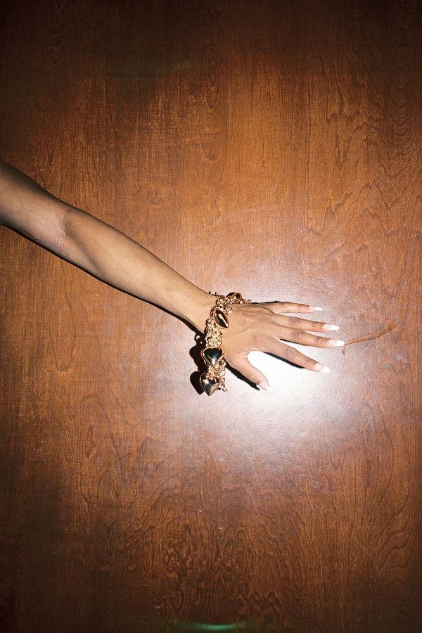 Jeffrey Campbell CLUTCH-CHM Clutch Black Suede Gold