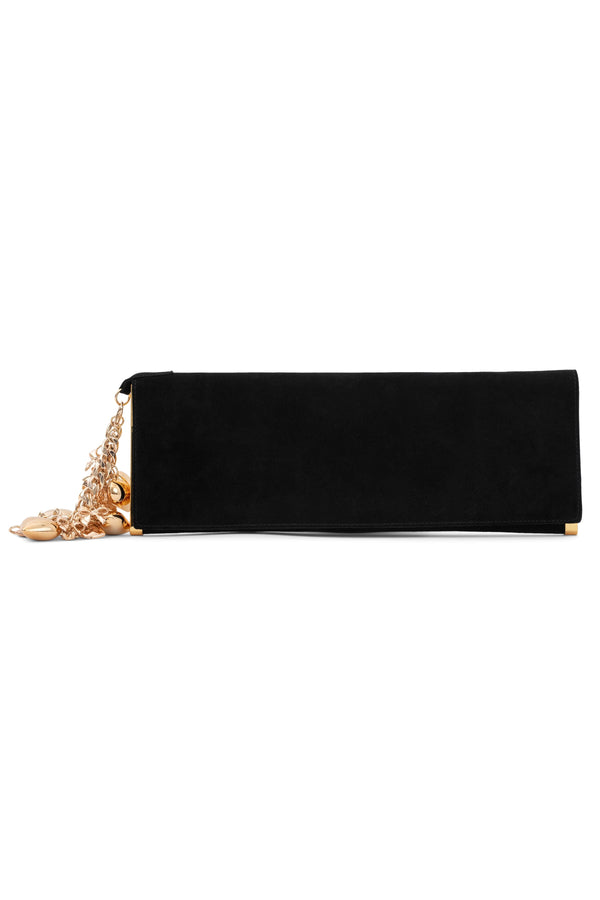 jeffrey campbell CLUTCH-CHM Clutch Black Suede Gold