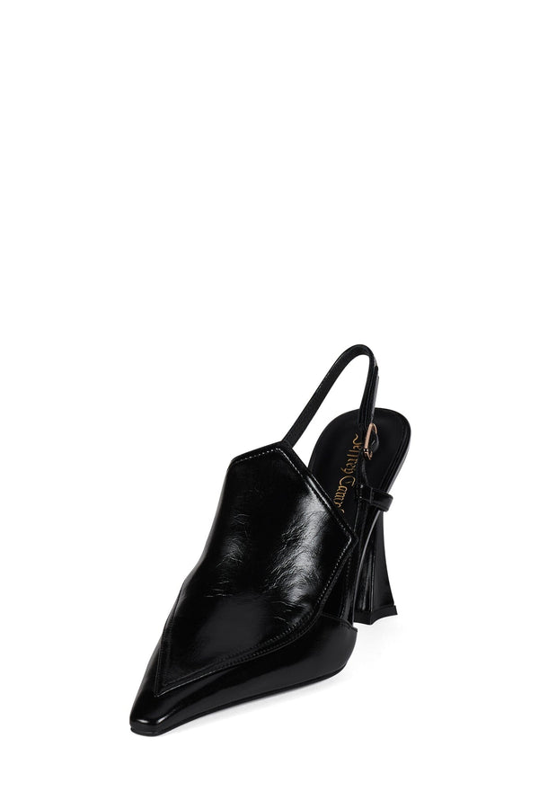 Jeffrey Campbell COLLOQUIAL Slingback Heel Black Crinkle
