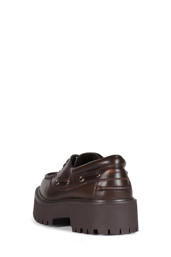Jeffrey Campbell CRUSHED-T Platform Loafer Brown Brushed