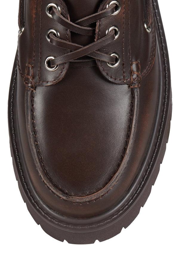 Jeffrey Campbell CRUSHED-T Platform Loafer Brown Brushed