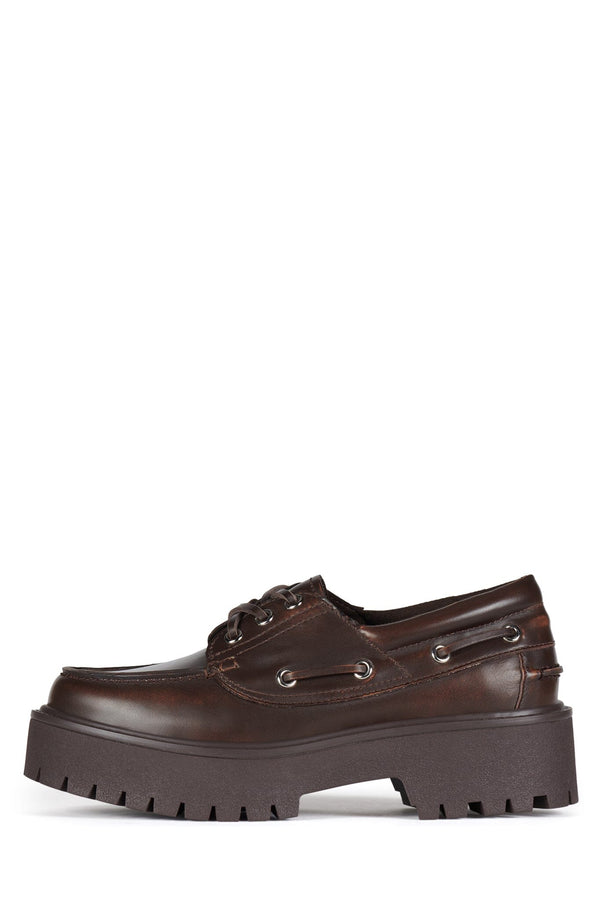 jeffrey campbell CRUSHED-T Platform Loafer Brown Brushed