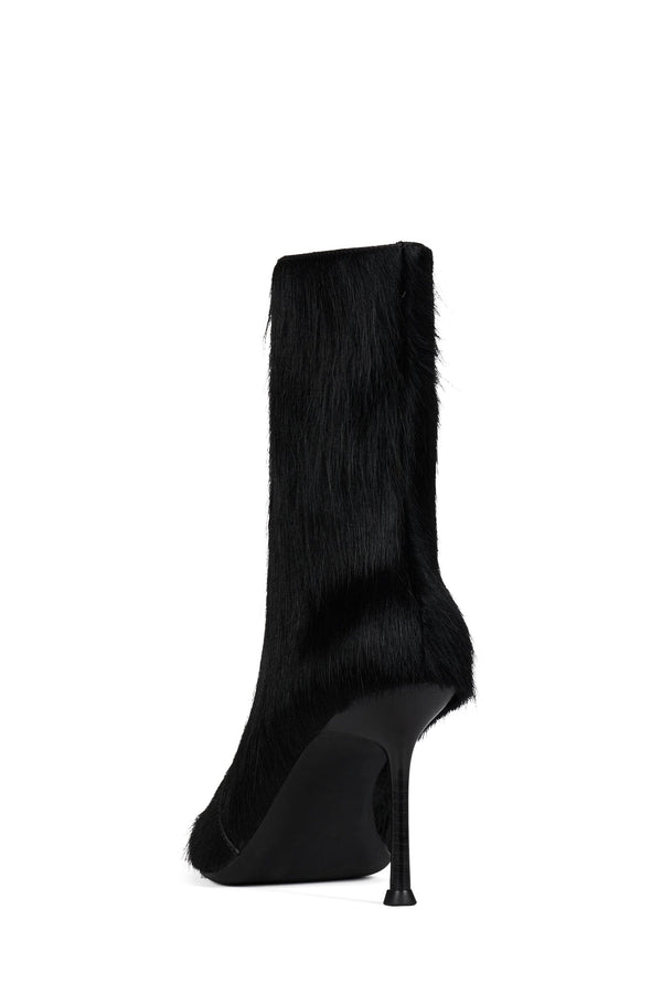 Jeffrey Campbell DARING-F Ankle Boot Black Long Hair