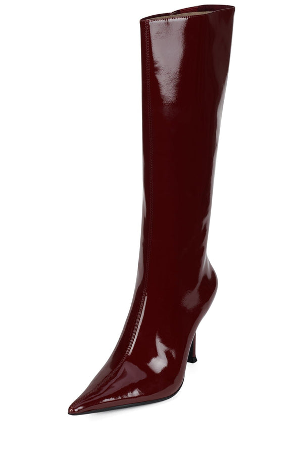 Jeffrey Campbell DARLING-3 Knee-High Boot Dark Red Patent