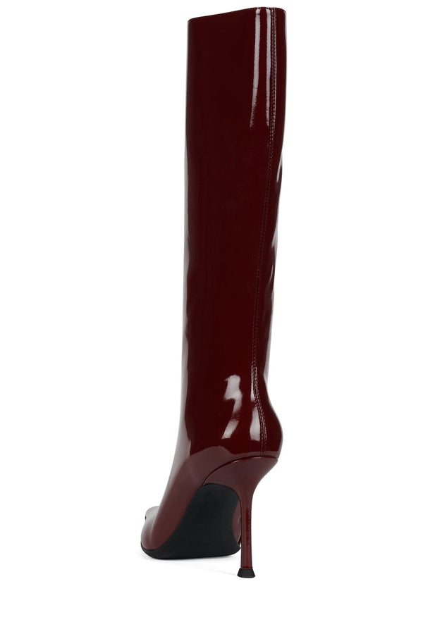 Jeffrey Campbell DARLING-3 Knee-High Boot Dark Red Patent