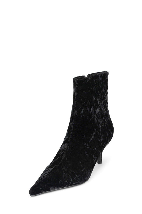 Jeffrey Campbell DISTANT Ankle Boot Black Crushed Velvet