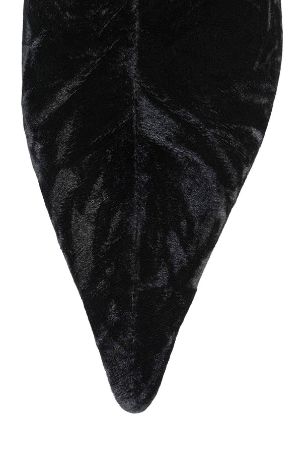 Jeffrey Campbell DISTANT Ankle Boot Black Crushed Velvet
