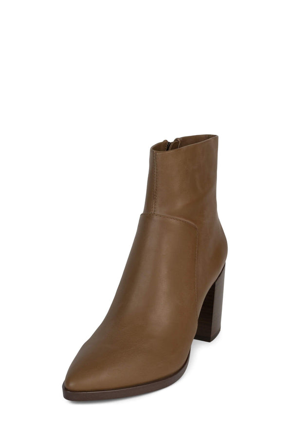 Jeffrey Campbell DUNCANN Ankle Boot Dark Natural Tan Stack