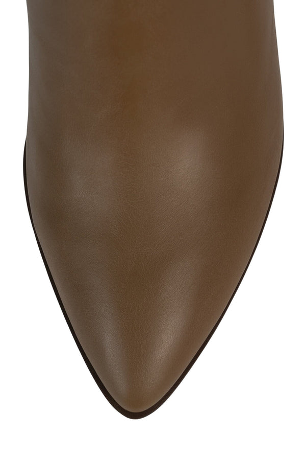 Jeffrey Campbell DUNCANN Ankle Boot Dark Natural Tan Stack