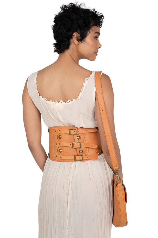 Jeffrey Campbell DUTTON BELT Belt Orange Distressed Bronze