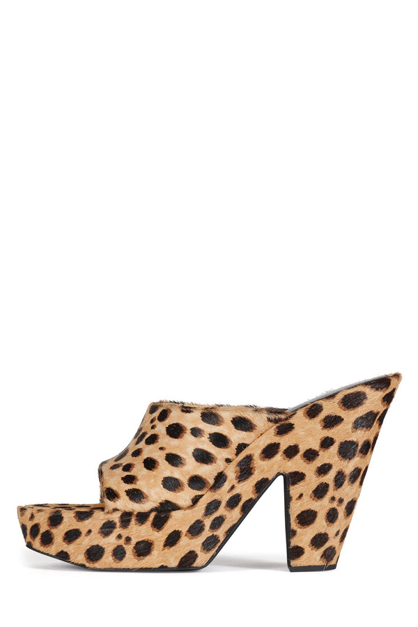 jeffrey campbell ENRICHED-F Platform Sandal Beige Brown Spot