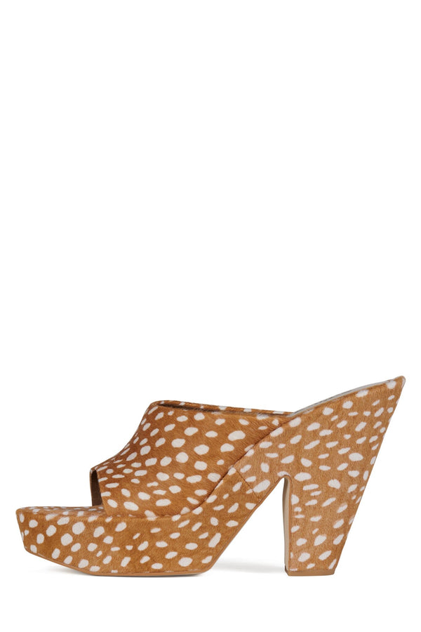 jeffrey campbell ENRICHED-F Platform Sandal Beige White Spot
