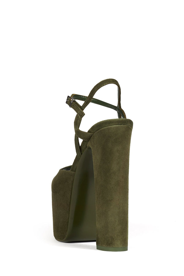 Jeffrey Campbell EVER-LAST Platform Sandal Espresso Suede