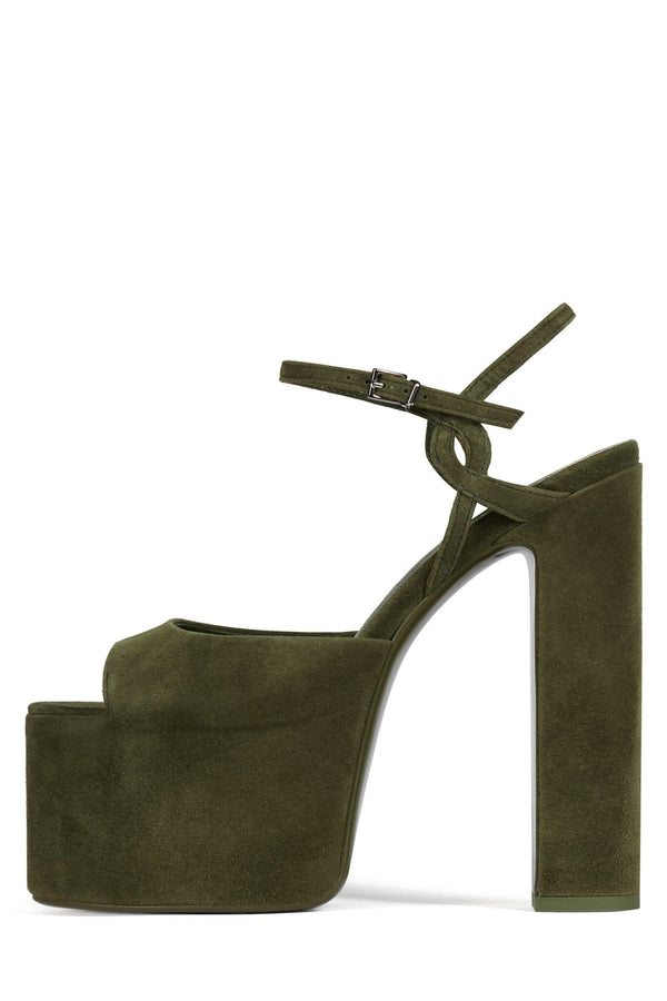 jeffrey campbell EVER-LAST Platform Sandal Espresso Suede