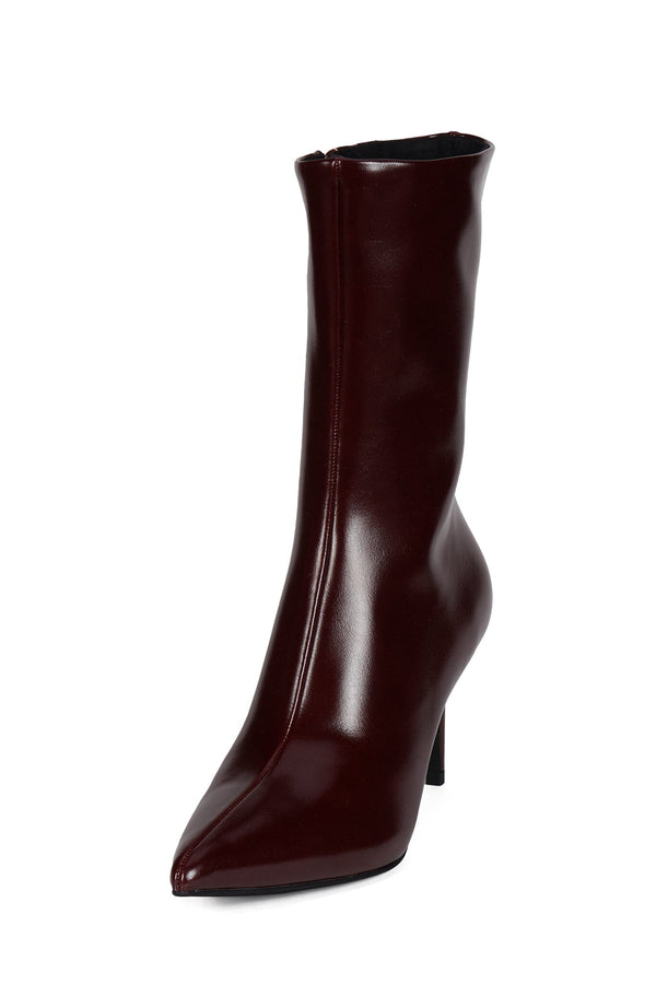 Jeffrey Campbell EVERYNIGHT Mid-Calf Boot Dark Wine Wax