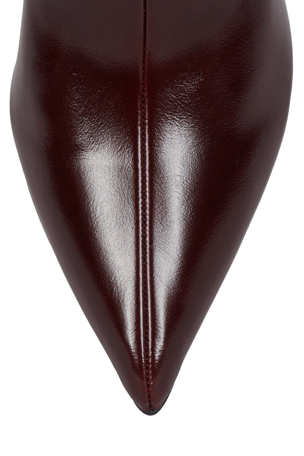 Jeffrey Campbell EVERYNIGHT Mid-Calf Boot Dark Wine Wax