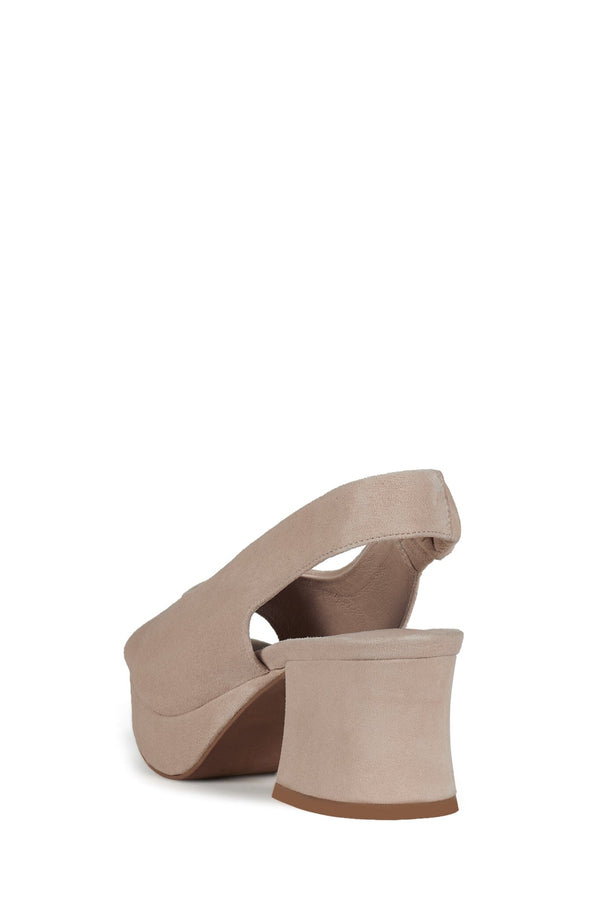 Jeffrey Campbell EXTENDO-2 Platform Sandal Beige Suede