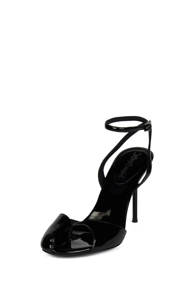 Jeffrey Campbell FONTAINE Heeled Sandal Black Patent