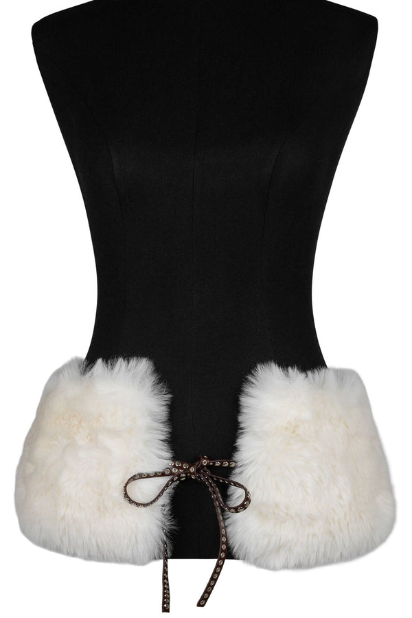 Jeffrey Campbell FURWUT BELT Belt Cream Brown Combo