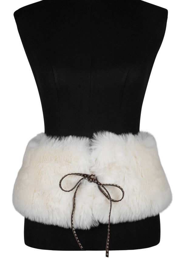 Jeffrey Campbell FURWUT BELT Belt Cream Brown Combo