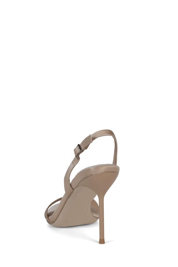 Jeffrey Campbell GO-GETTER Heeled Sandal Champagne Satin