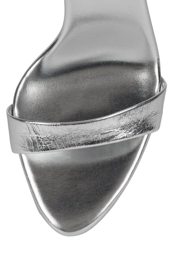 Jeffrey Campbell GO-GETTER Heeled Sandal Silver Metallic