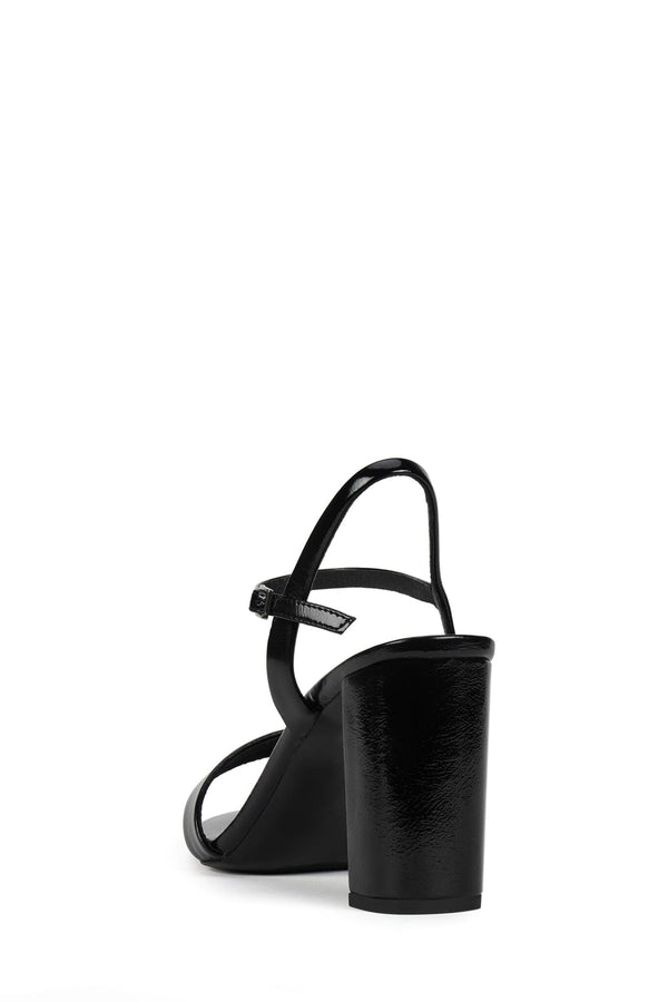 Jeffrey Campbell GO-THERE Heeled Sandal White Crinkle Patent