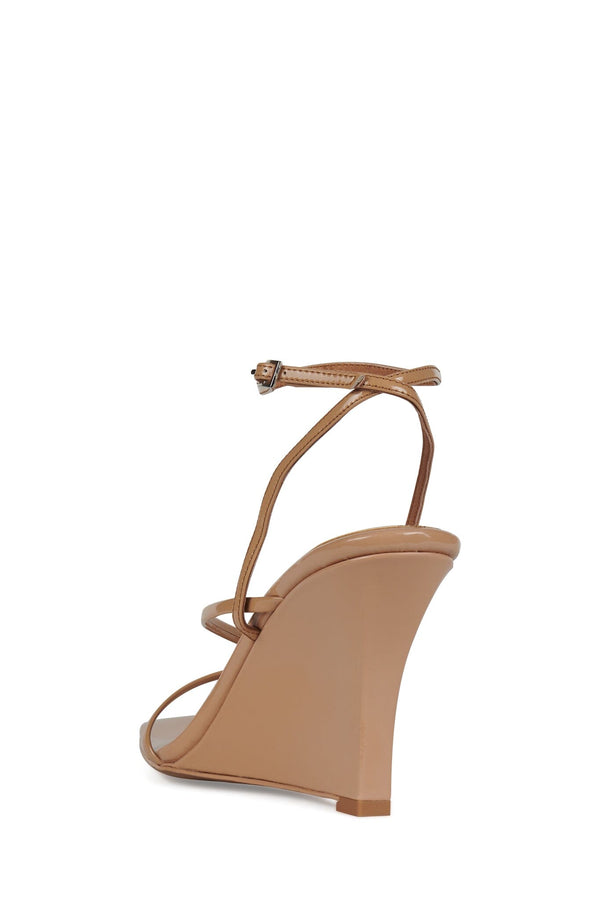 Jeffrey Campbell HIGHLIGHT Wedge Sandal Natural Patent