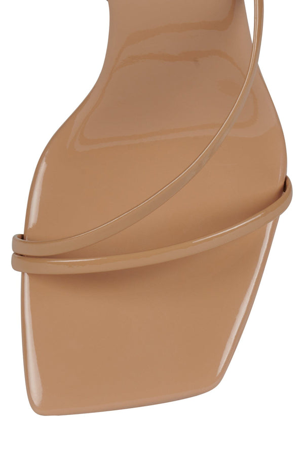 Jeffrey Campbell HIGHLIGHT Wedge Sandal Natural Patent