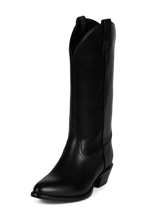Jeffrey Campbell HOMESTEAD Knee-High Boot Black Shiny