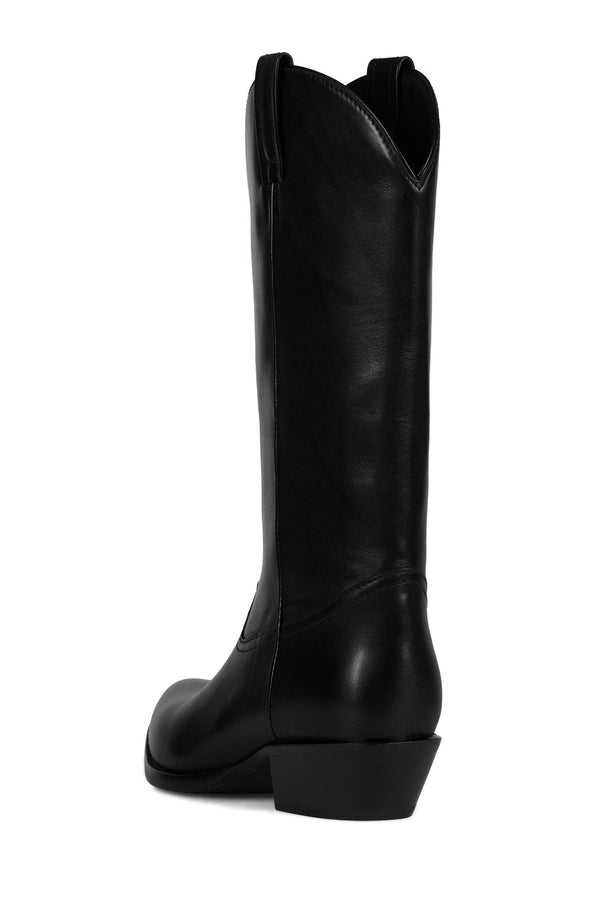Jeffrey Campbell HOMESTEAD Knee-High Boot Black Shiny