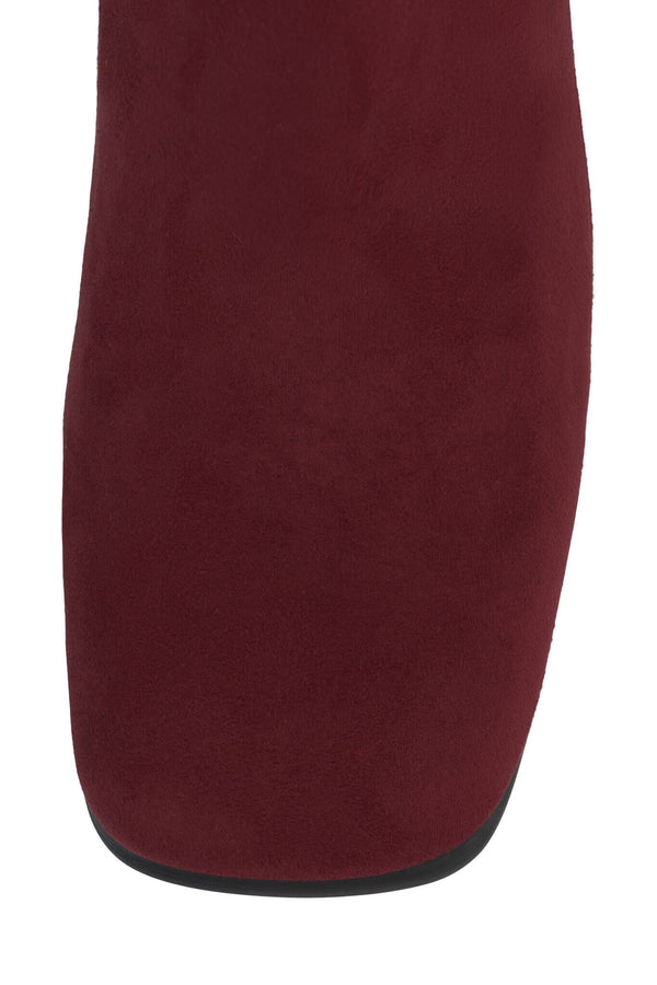 Jeffrey Campbell HOTLAVA-K2 Knee-High Boot Dark Red Suede