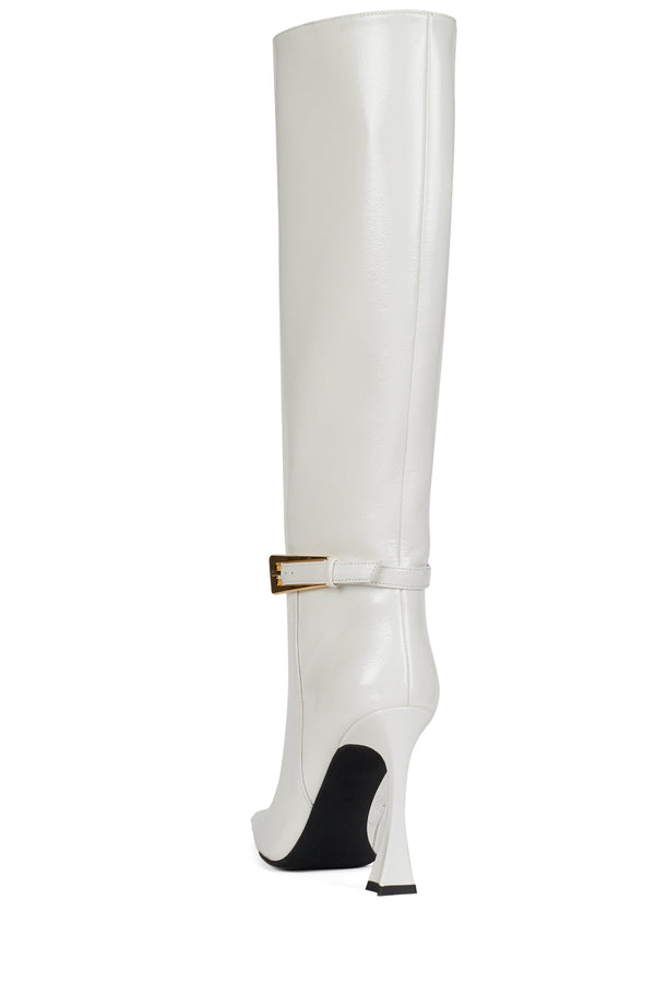Jeffrey Campbell IDENTITY Knee-High Boot Black Gold