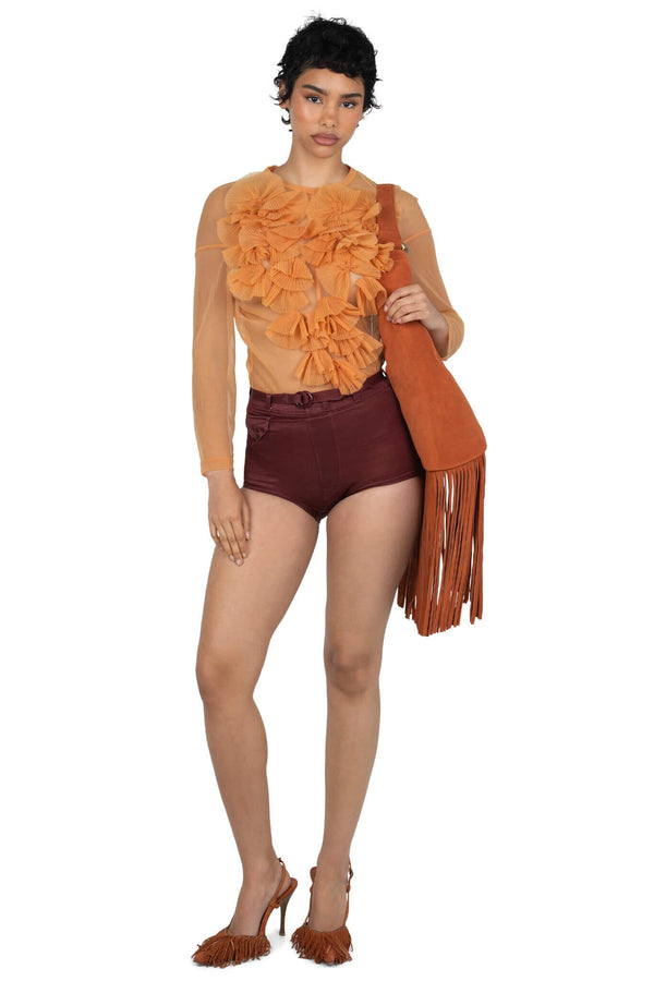 Jeffrey Campbell 7-WONDERS Bag Orange Suede