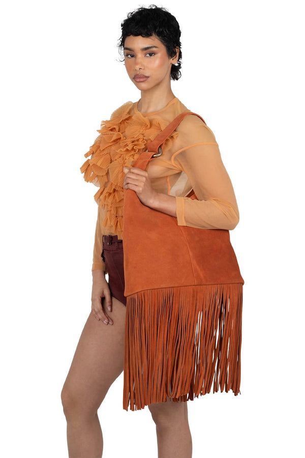 Jeffrey Campbell 7-WONDERS Bag Orange Suede