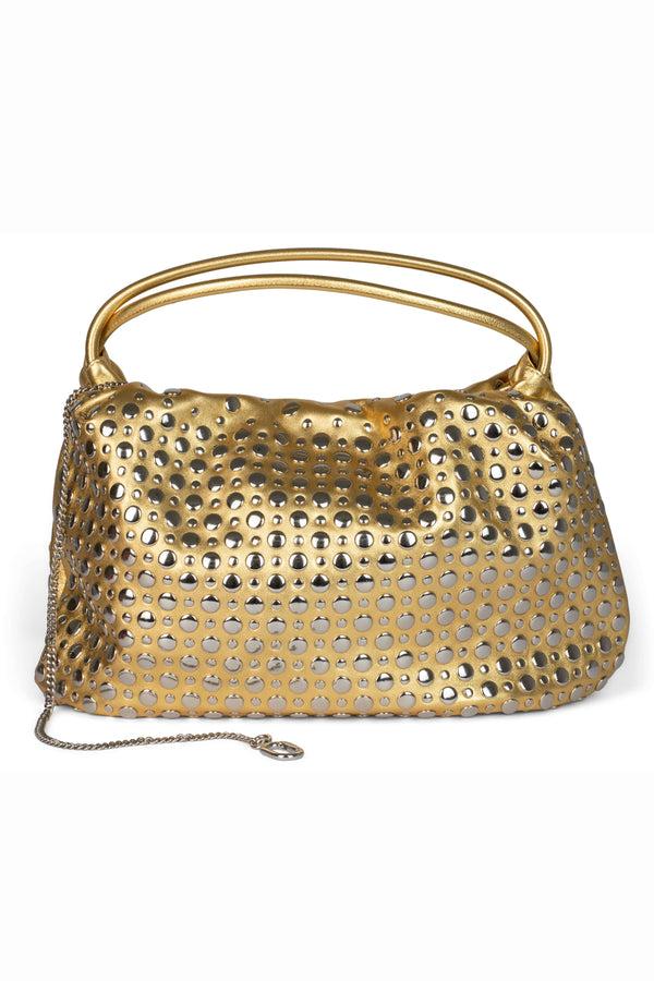Jeffrey Campbell A-BRAT Bag Gold Silver