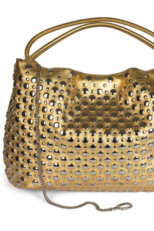 Jeffrey Campbell A-BRAT Bag Gold Silver