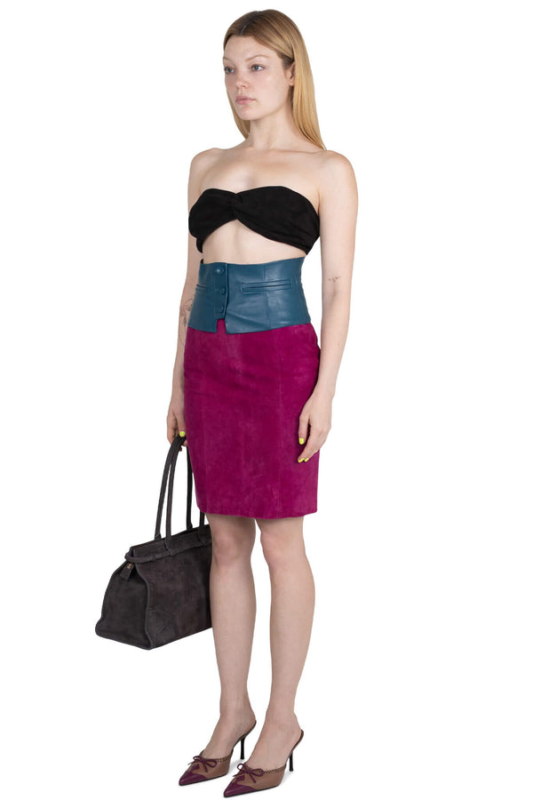 jeffrey campbell AMALIE SKIRT Skirt Fuchsia Suede