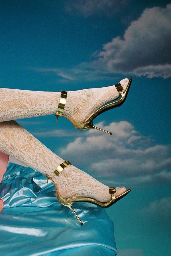 Jeffrey Campbell ANATH Heeled Sandal Gold Gold