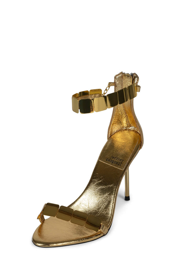 Jeffrey Campbell ANATH Heeled Sandal Gold Gold