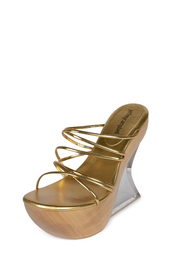 Jeffrey Campbell ANDROID Platform Sandal Gold