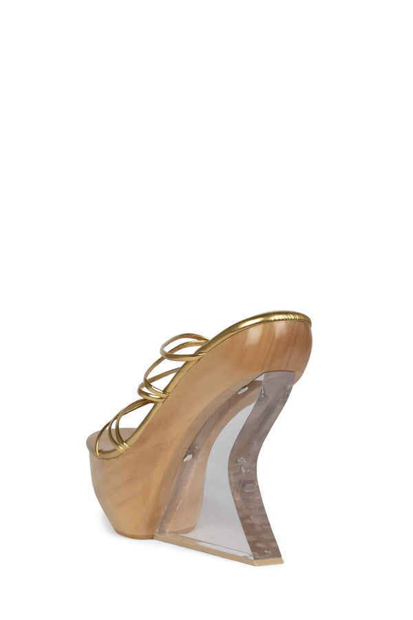 Jeffrey Campbell ANDROID Platform Sandal Gold