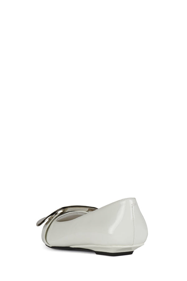 Jeffrey Campbell ASAMI Flat White Patent Silver