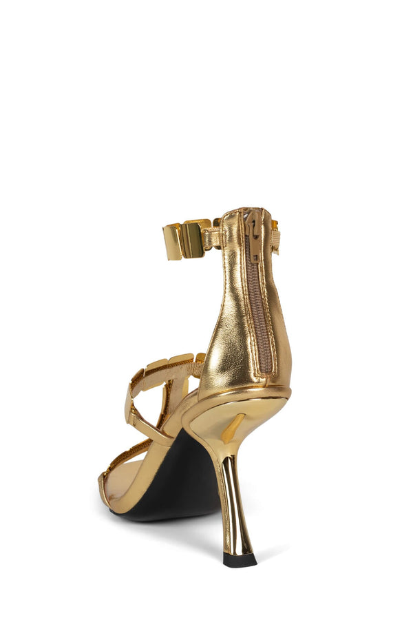 Jeffrey Campbell ASCEND Heeled Sandal Gold Gold
