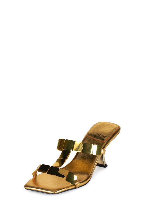 Jeffrey Campbell ASTARTE Heeled Sandal Gold Gold