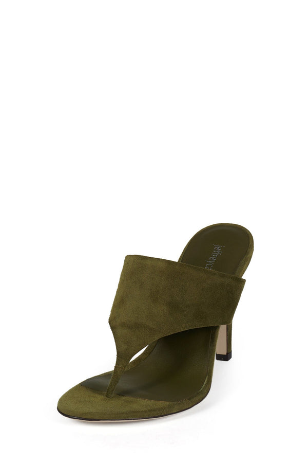 Jeffrey Campbell AZULA Heeled Sandal Olive Suede
